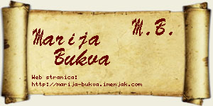 Marija Bukva vizit kartica